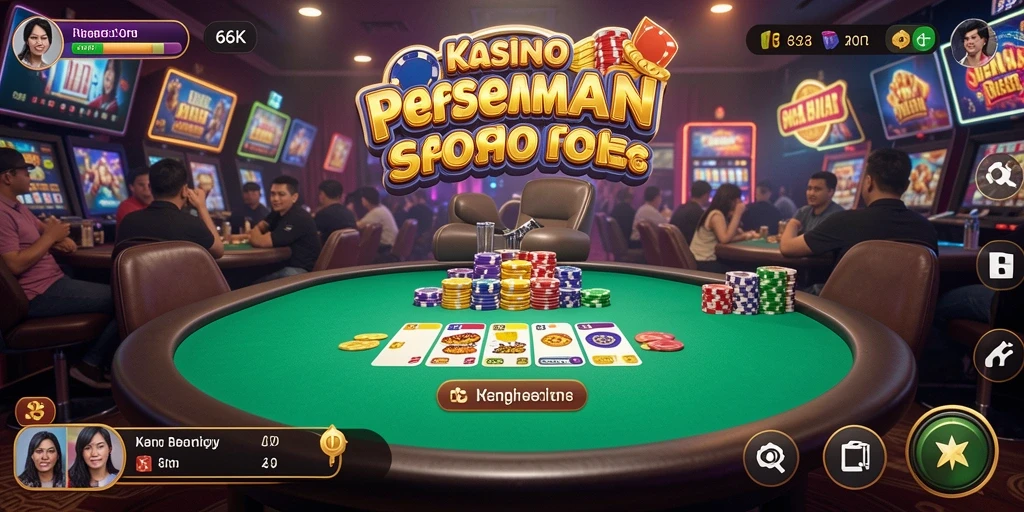 Tampilan antarmuka yang menarik dan gameplay Kasino yang mendebarkan.
