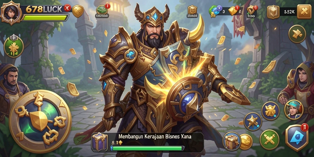 Tampilan gameplay menarik dan nyata dari 678LUCK yang menampilkan pembangunan bisnis.