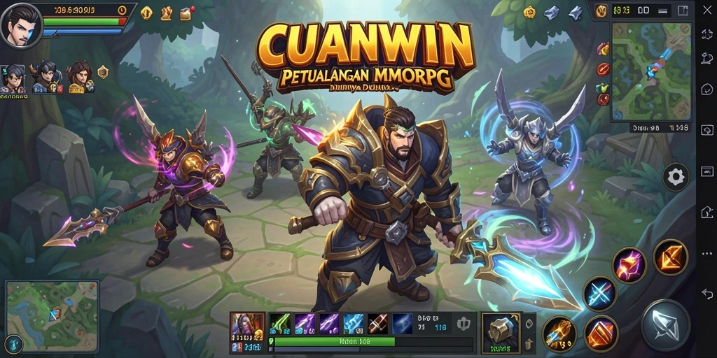 Tampilan seru gameplay CUANWIN dalam dunia MMORPG.