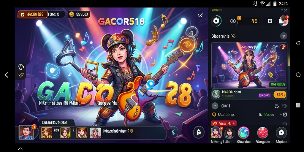 Gameplay interaktif dan seru dalam GACOR518 dengan berbagai lagu.
