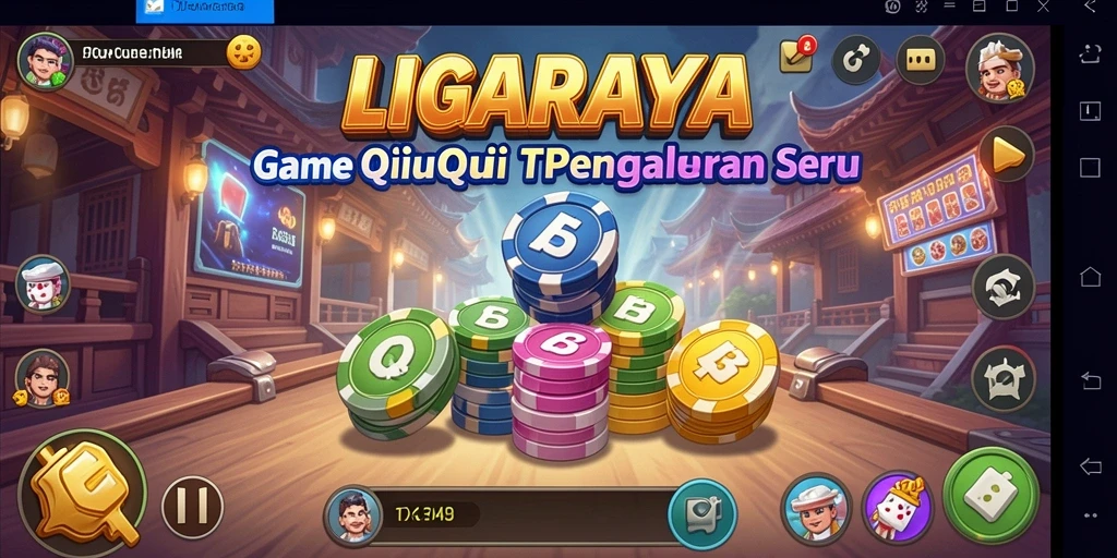 Tampilan gameplay seru QiuQiu di LIGARAYA.