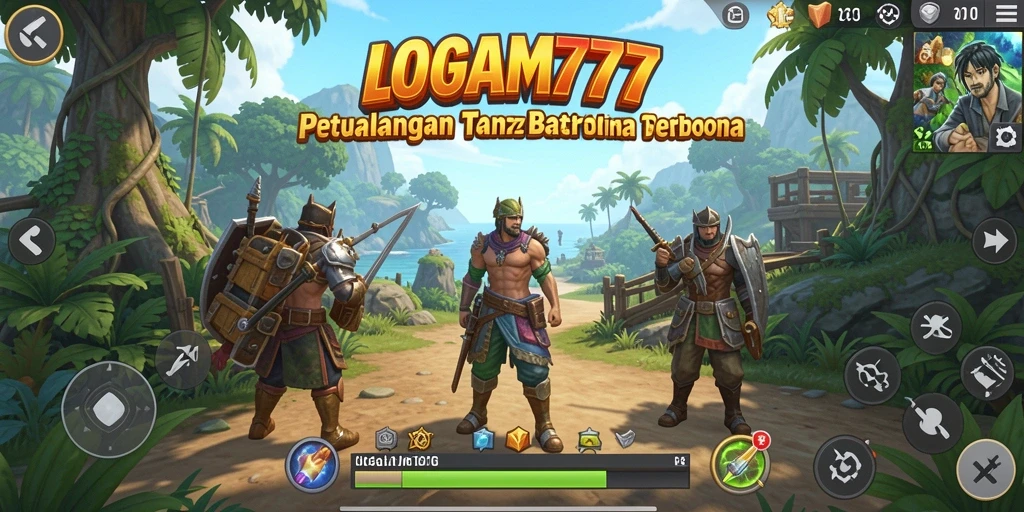Tampilan gameplay menakjubkan dari LOGAM777 dalam dunia terbuka.