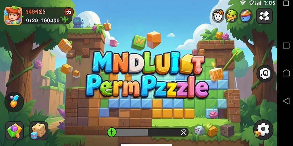 Tampilan gameplay seru dalam MNDUIT dengan tantangan puzzle.