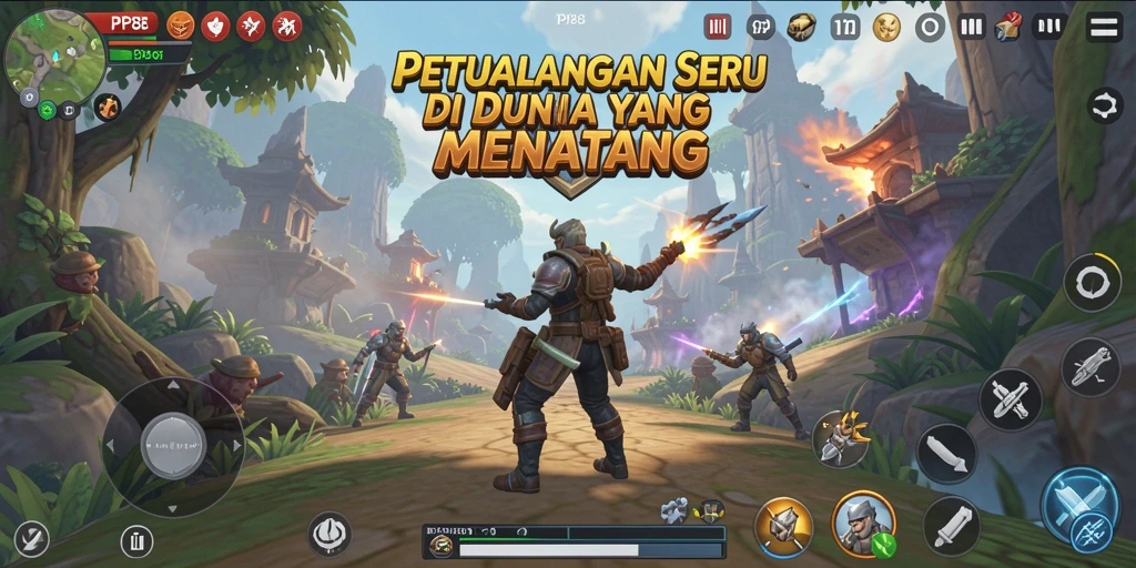 Screenshot gameplay PP88 menampilkan aksi petualangan yang mendebarkan.