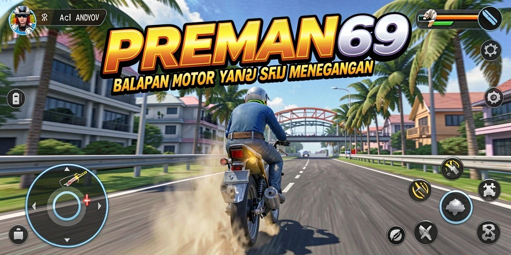 Tampak seru saat balapan motor di sirkuit terbuka.