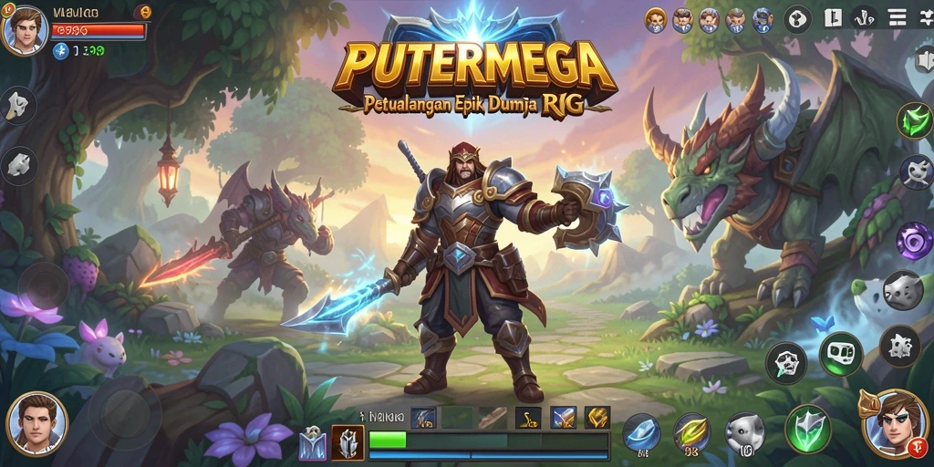 Screenshot dari gameplay RPG PUTERMEGA yang menampilkan aksi seru.