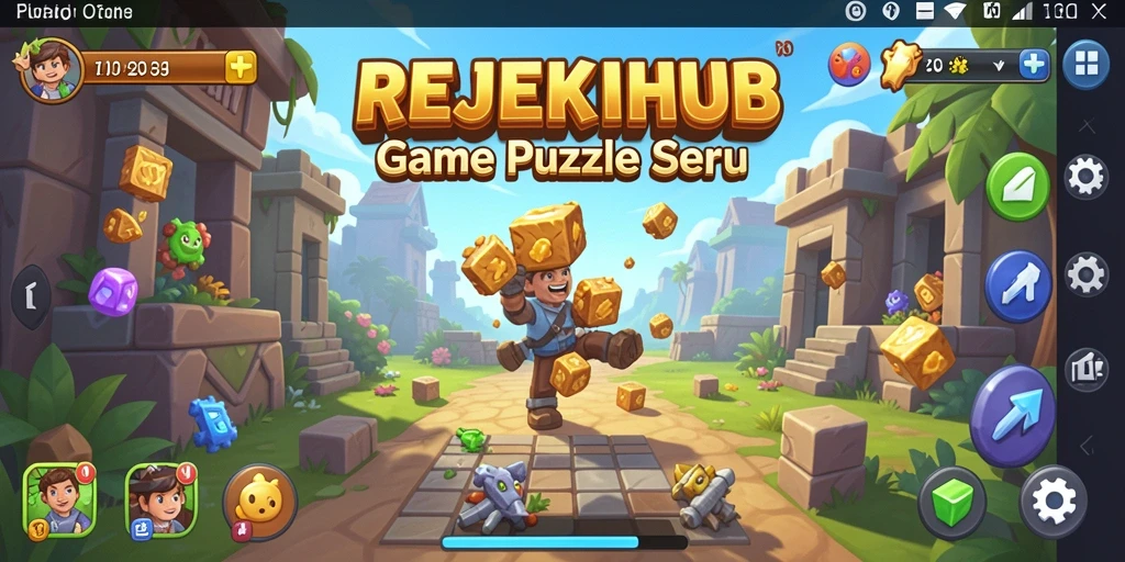 Tampilan gameplay seru dari game Puzzle REJEKIHUB.
