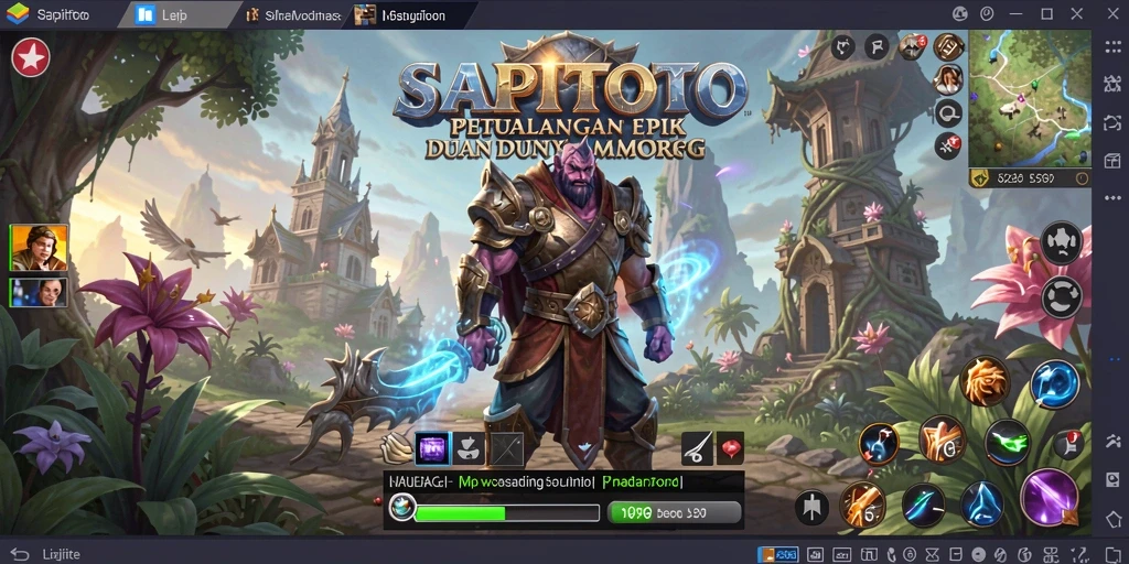 Tangkapan layar menunjukkan pertarungan epic dalam SAPITOTO dengan grafis memukau.