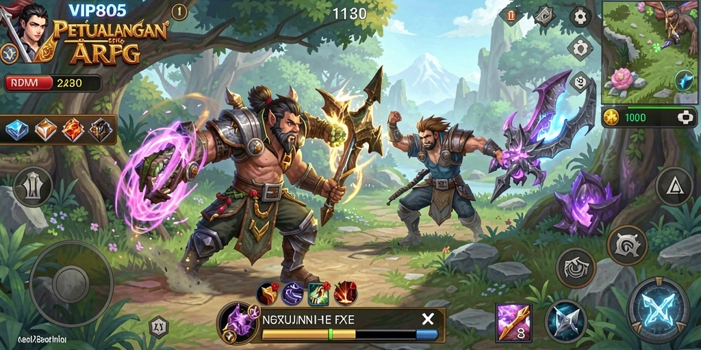 Tampilan gameplay seru dalam petualangan ARPG di VIP805.