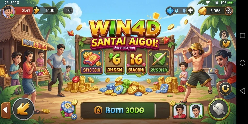 Tampilan gameplay <strong>WIN4D</strong> yang menarik dan penuh warna.